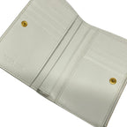 Bottega Veneta Bifold Wallet Cassette White Leather — view 3