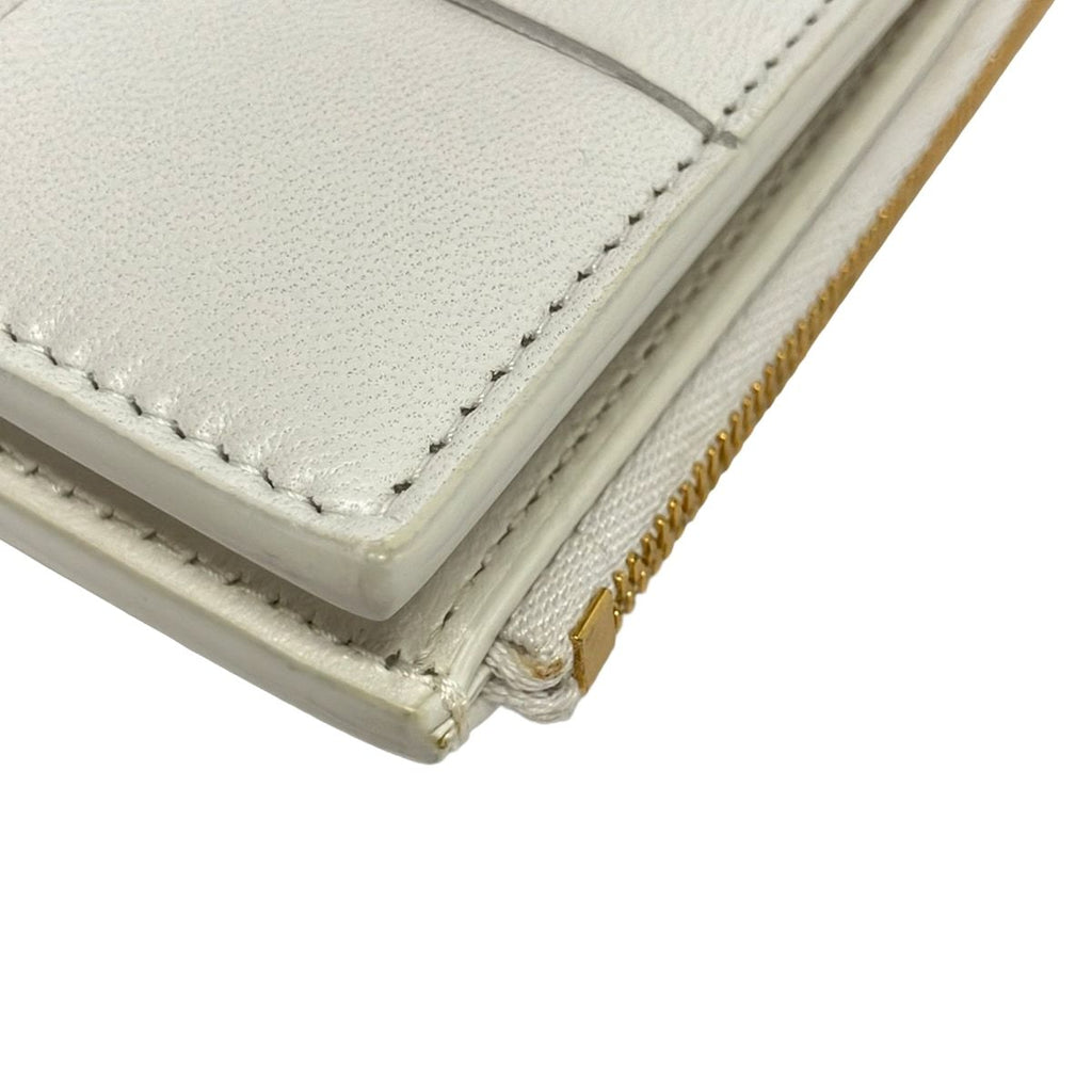 Bottega Veneta Bifold Wallet Cassette White Leather — view 6