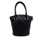 Loewe Vintage Anagram Logo Leather Handbag Mini Tote Black — view 3