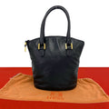 Loewe Vintage Anagram Logo Leather Handbag Mini Tote Black