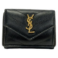 Saint Laurent Paris Trifold Wallet Black Leather