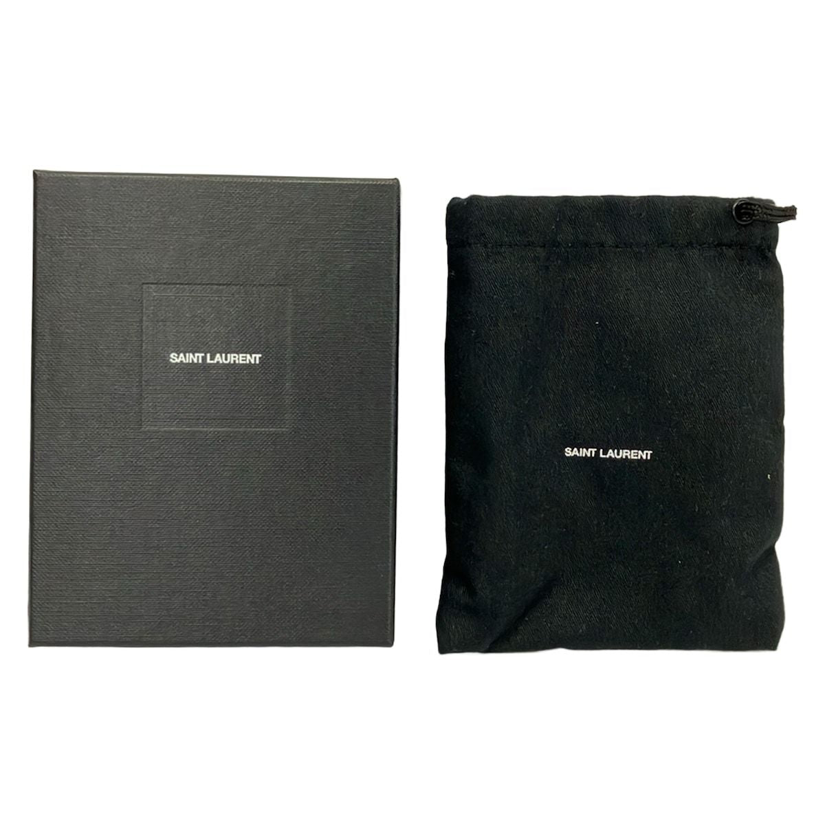 Saint Laurent Paris Trifold Wallet Black Leather — view 6
