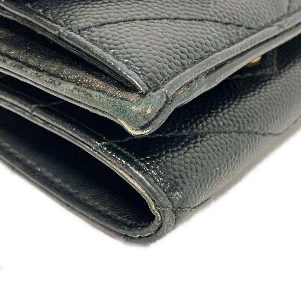 Saint Laurent Paris Trifold Wallet Black Leather — view 7