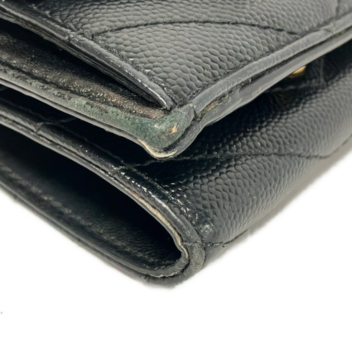 Saint Laurent Paris Trifold Wallet Black Leather — view 7