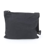 Prada Tessuto Nylon Triangle Logo Leather Shoulder Bag Messenger Black — view 3