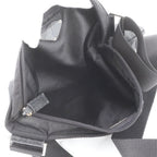 Prada Tessuto Nylon Triangle Logo Leather Shoulder Bag Crossbody Messenger — view 7