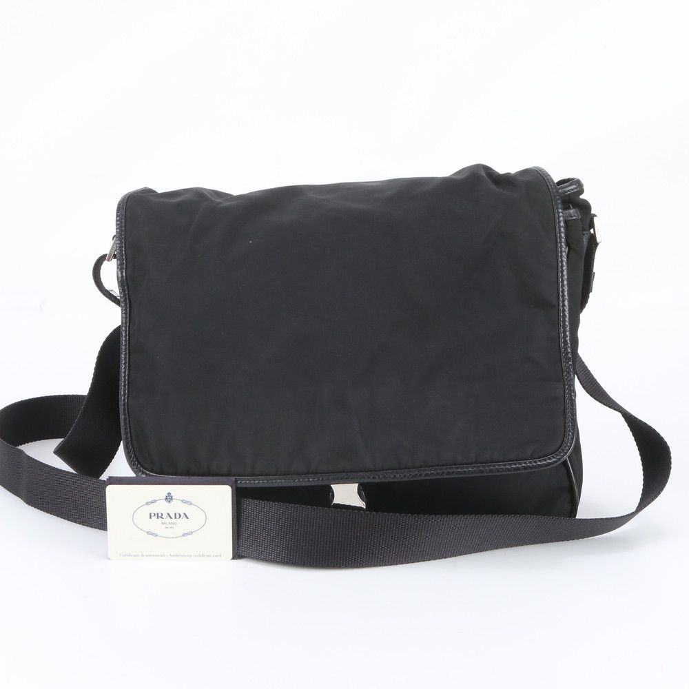 Prada Tessuto Nylon Triangle Logo Shoulder Bag