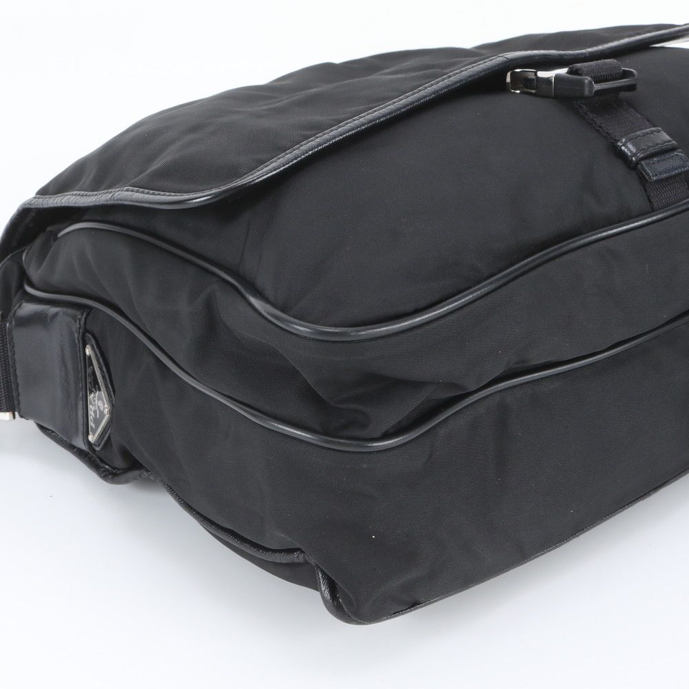 Prada Tessuto Nylon Triangle Logo Shoulder Bag — view 4