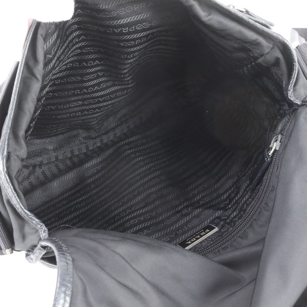 Prada Tessuto Nylon Triangle Logo Shoulder Bag — view 7