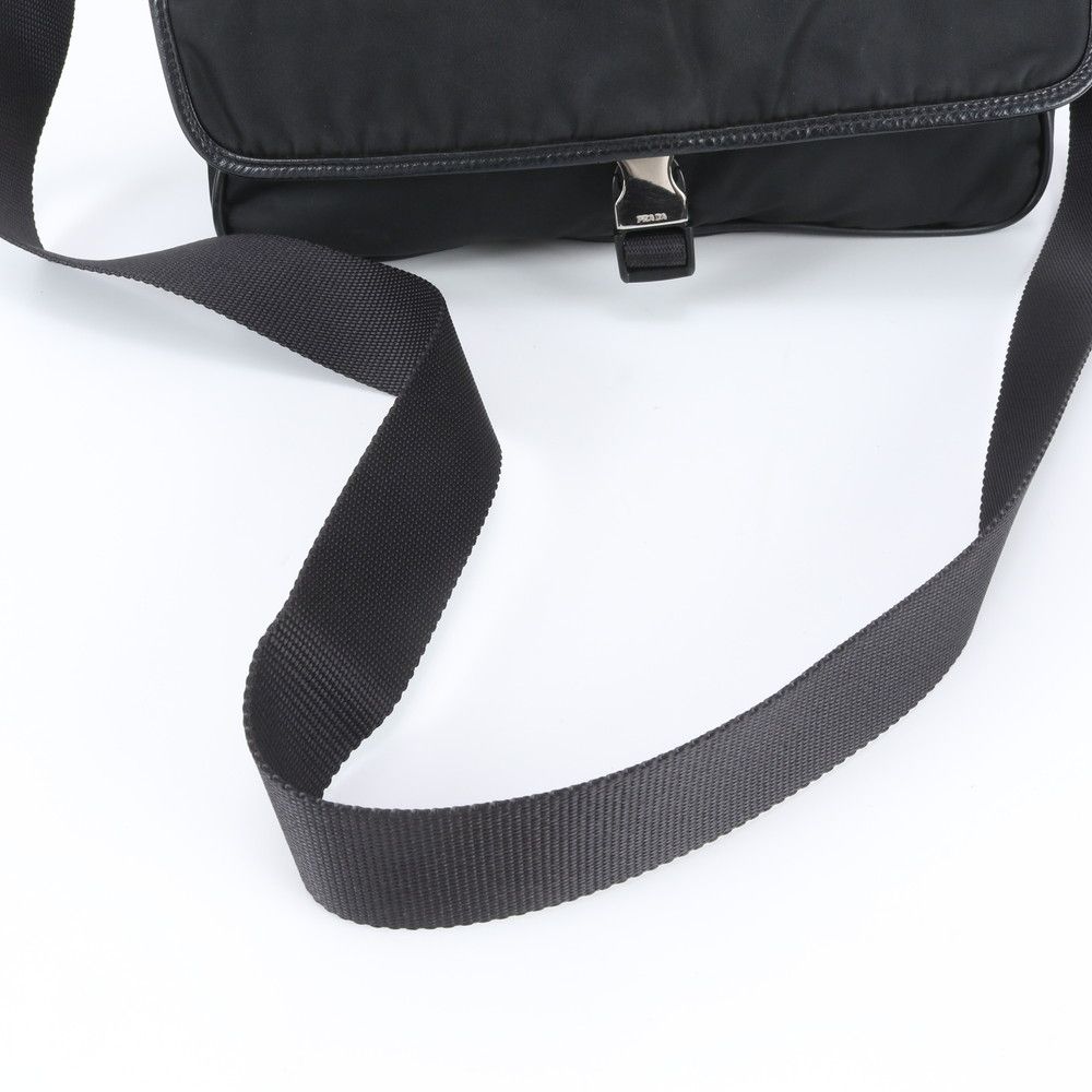 Prada Tessuto Nylon Triangle Logo Shoulder Bag — view 2