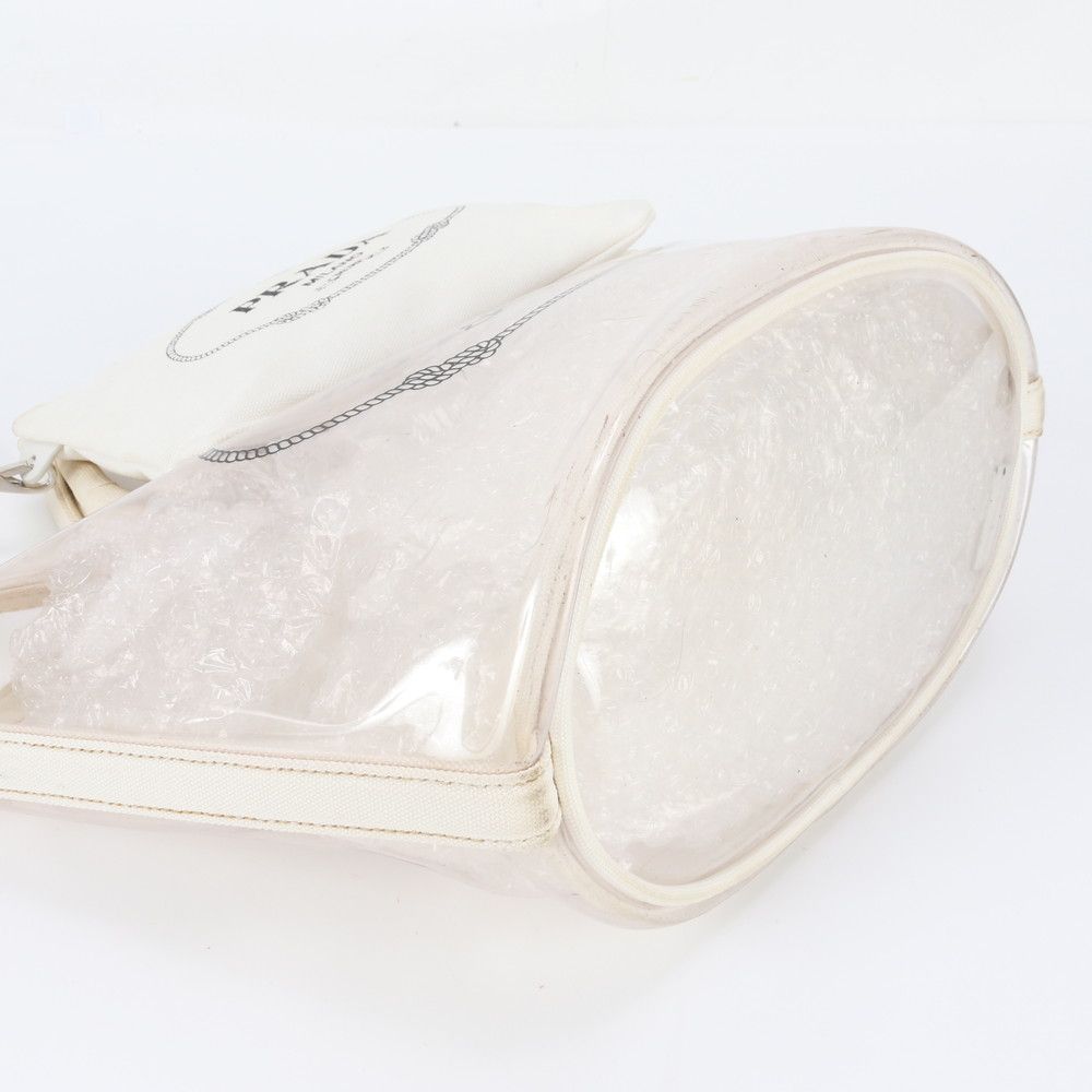 Prada Canapa Plex Clear Tote Bag Shoulder — view 4