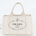 Prada Canapa Triangle Logo Tote Bag Shoulder