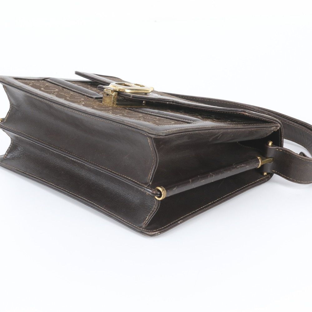 Celine Vintage Sulky Carriage 2-Way Shoulder Bag Hand Leather — view 6