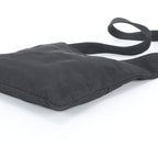 Prada Tessuto Nylon Triangle Logo Leather Shoulder Bag Crossbody Black — view 4