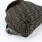 Fendi Zucca Leather Nylon Backpack Shoulder Bag — view 7