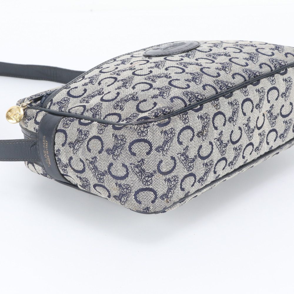 Celine Sulky Canvas Leather Shoulder Bag Navy — view 5