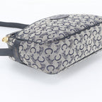 Celine Sulky Canvas Leather Shoulder Bag Navy — view 5