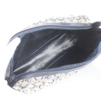 Celine Sulky Canvas Leather Shoulder Bag Navy — view 7