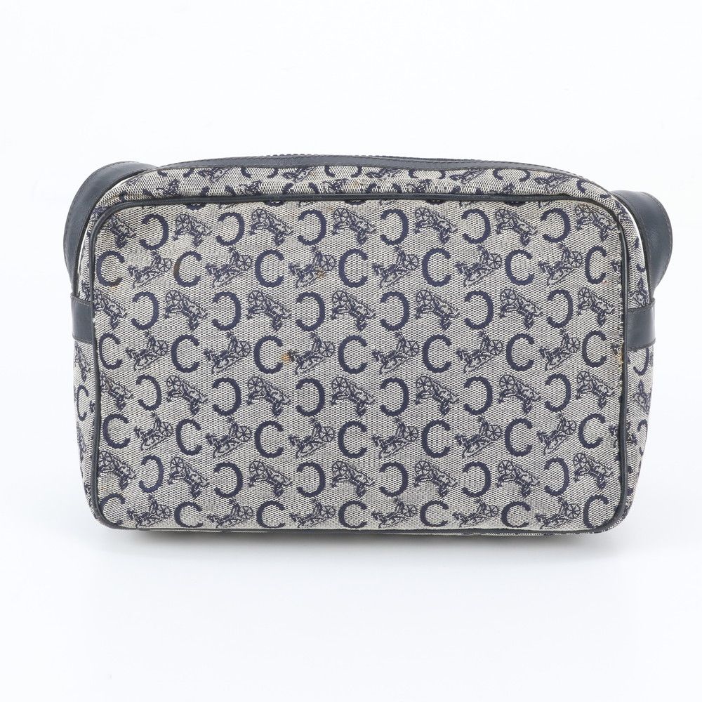 Celine Sulky Canvas Leather Shoulder Bag Navy — view 3