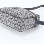 Celine Sulky Canvas Leather Shoulder Bag Navy — view 4