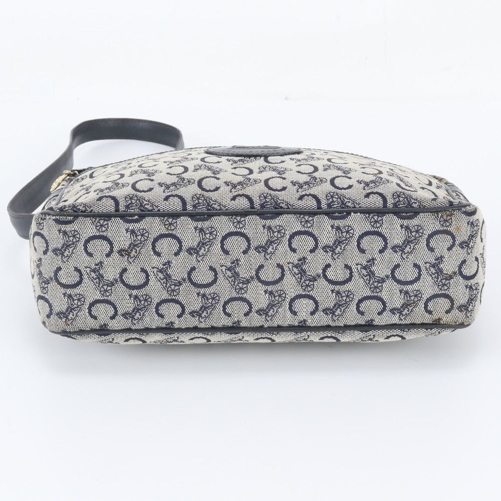 Celine Sulky Canvas Leather Shoulder Bag Navy — view 6