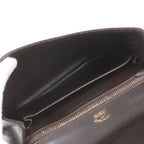 Gucci Vintage Sherry Line Leather Shoulder Bag Brown — view 8