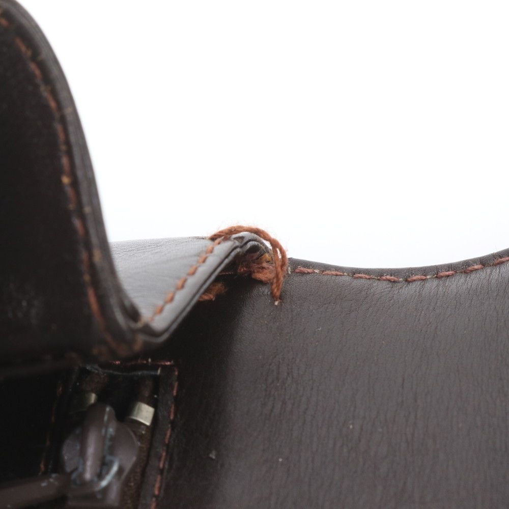 Gucci Vintage Sherry Line Leather Shoulder Bag Brown — view 7