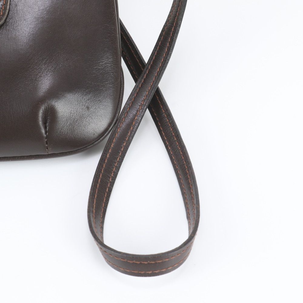 Gucci Vintage Sherry Line Leather Shoulder Bag Brown — view 2