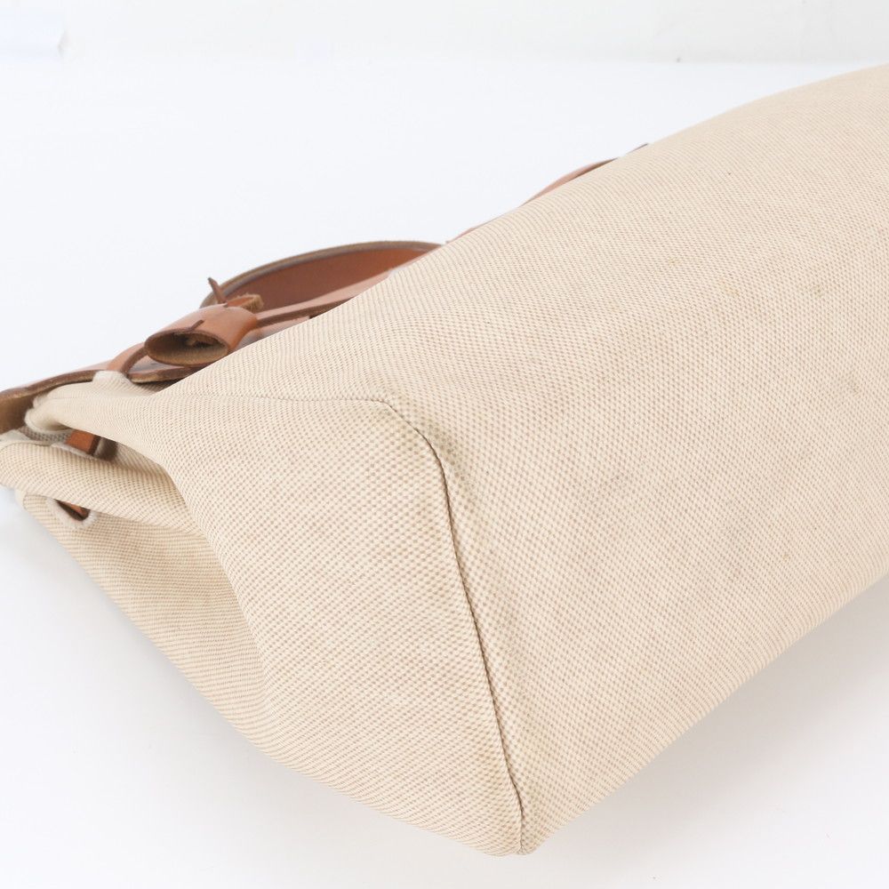 Hermes Herbag MM Replacement with Toile H Leather 2-Way Tote Bag — view 4