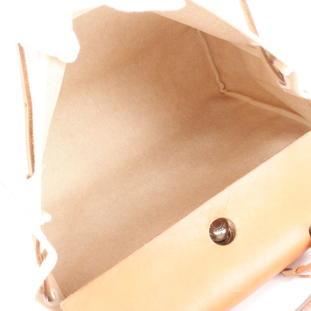 Hermes Herbag MM Replacement with Toile H Leather 2-Way Tote Bag — view 7