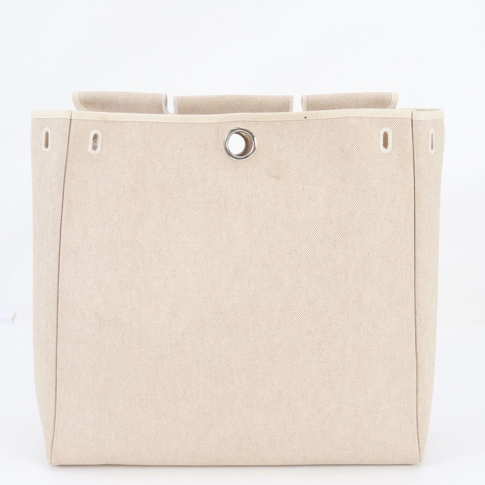 Hermes Herbag MM Replacement with Toile H Leather 2-Way Tote Bag — view 8