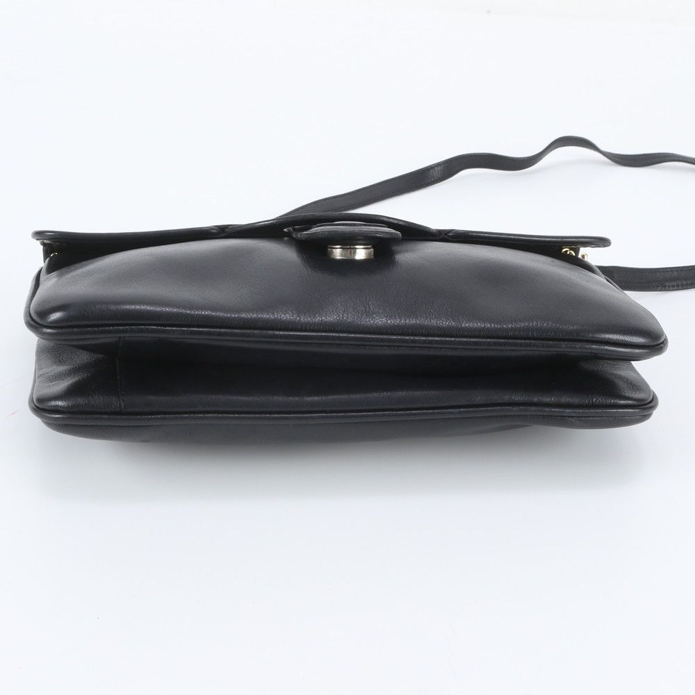 Celine Vintage Leather Shoulder Bag Crossbody Hand Black — view 5