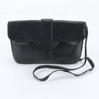 Celine Vintage Leather Shoulder Bag Crossbody Hand Black