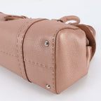 Fendi Selleria Linda Leather Shoulder Bag Tote Hand Pink — view 4