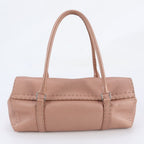 Fendi Selleria Linda Leather Shoulder Bag Tote Hand Pink — view 3
