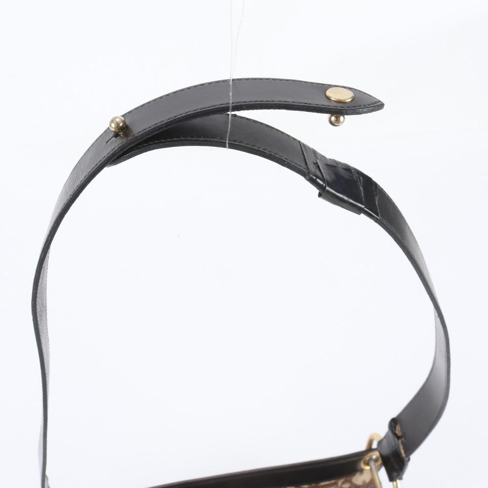 Dior Vintage Trotter Canvas Leather Shoulder Bag — view 2