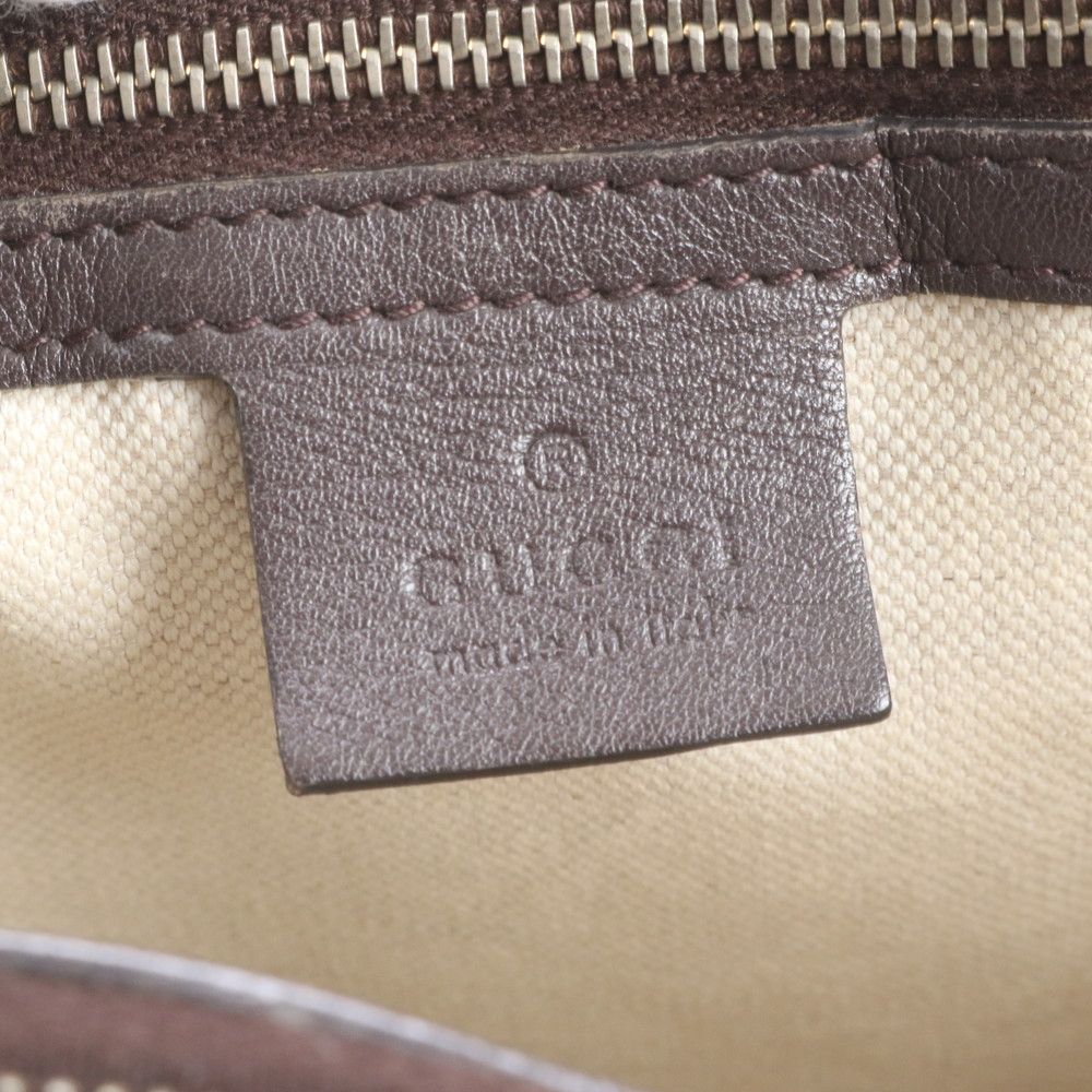 Gucci GG Supreme Leather Tote Bag Shoulder Hand Brown — view 8