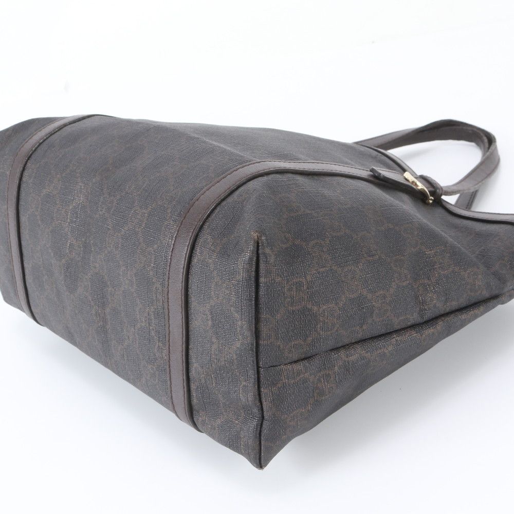 Gucci GG Supreme Leather Tote Bag Shoulder Hand Brown — view 6