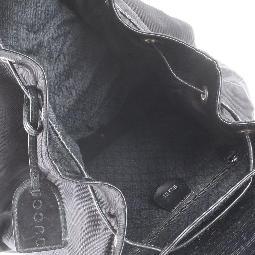 Gucci 5 Leather Nylon Backpack Shoulder Bag — view 7