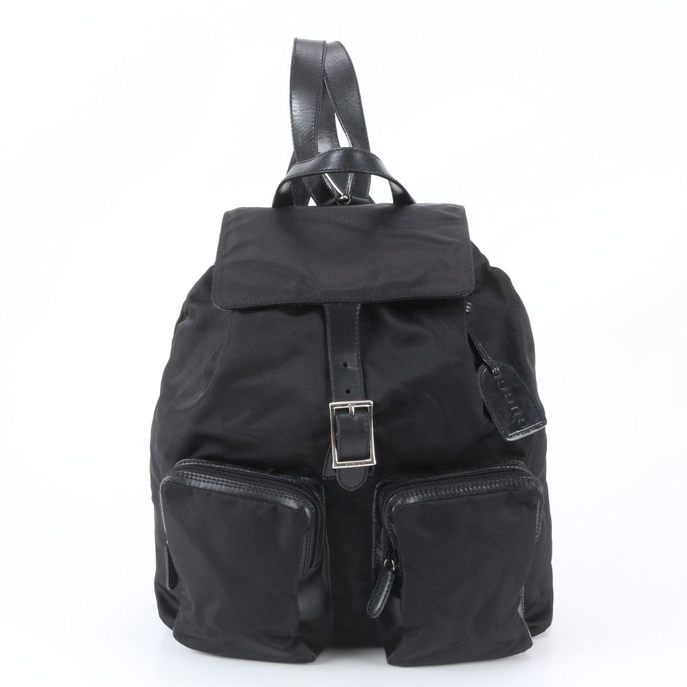 Gucci 5 Leather Nylon Backpack Shoulder Bag