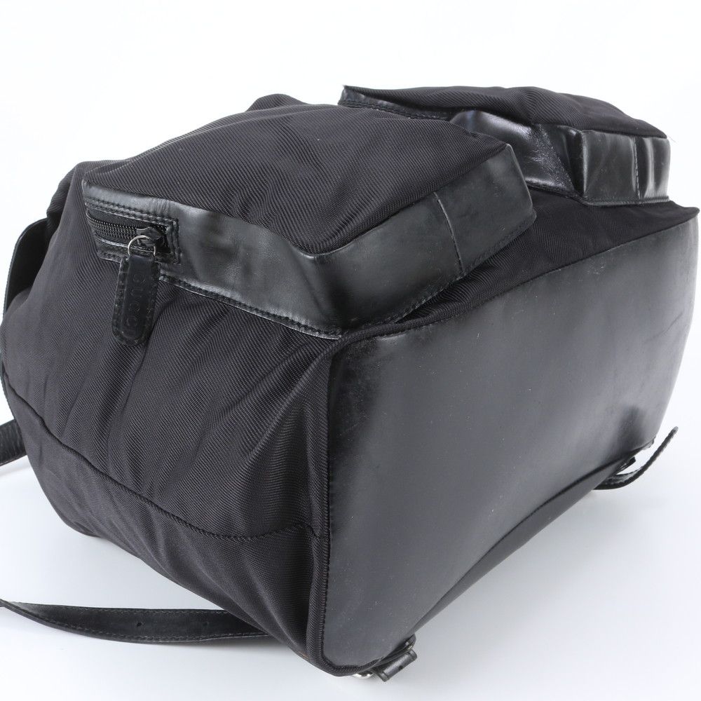 Gucci 5 Leather Nylon Backpack Shoulder Bag — view 4
