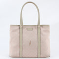 Gucci GG Canvas Leather Tote Bag Shoulder Handle