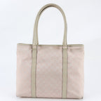 Gucci GG Canvas Leather Tote Bag Shoulder Handle — view 3