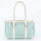 Gucci GG Canvas Mini Boston Leather Handbag Tote — view 3