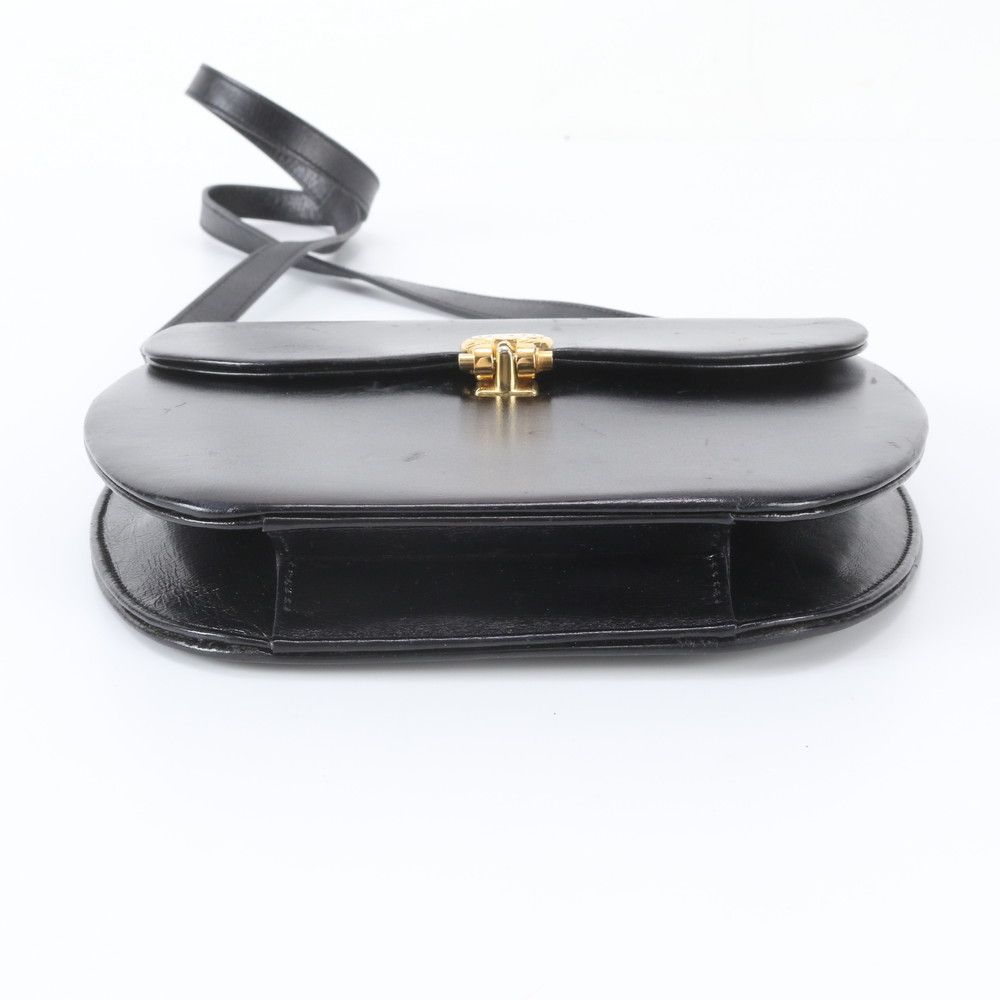 Dior Vintage Leather Shoulder Bag Crossbody Black — view 5