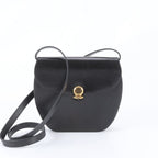 Dior Vintage Leather Shoulder Bag Crossbody Black