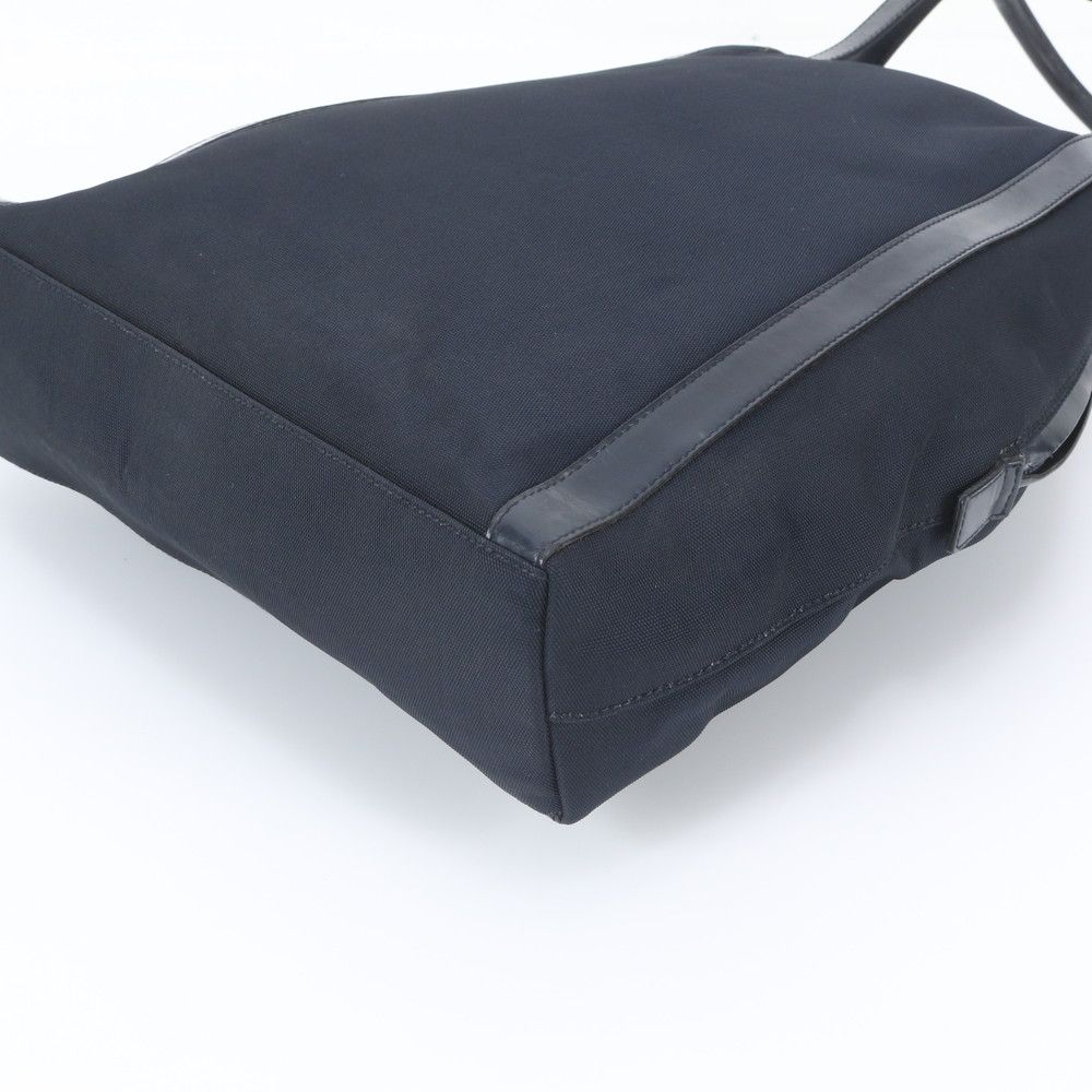 Gucci Leather Canvas Shoulder Bag Hand Navy — view 5