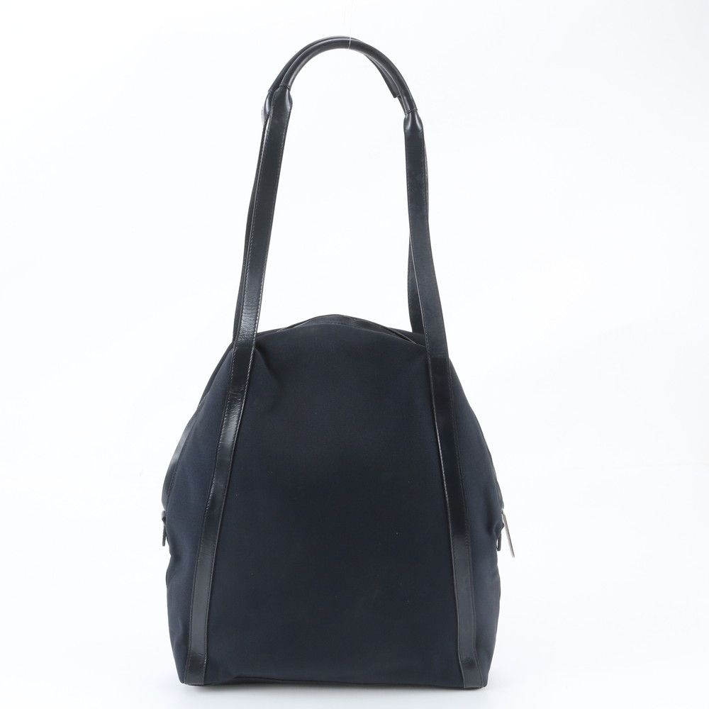 Gucci Leather Canvas Shoulder Bag Hand Navy — view 3