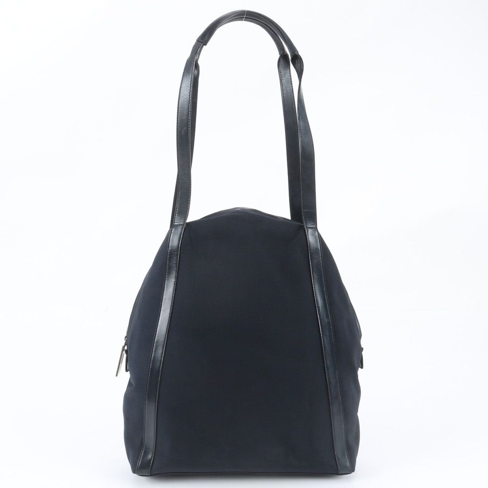 Gucci Leather Canvas Shoulder Bag Hand Navy