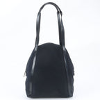 Gucci Leather Canvas Shoulder Bag Hand Navy